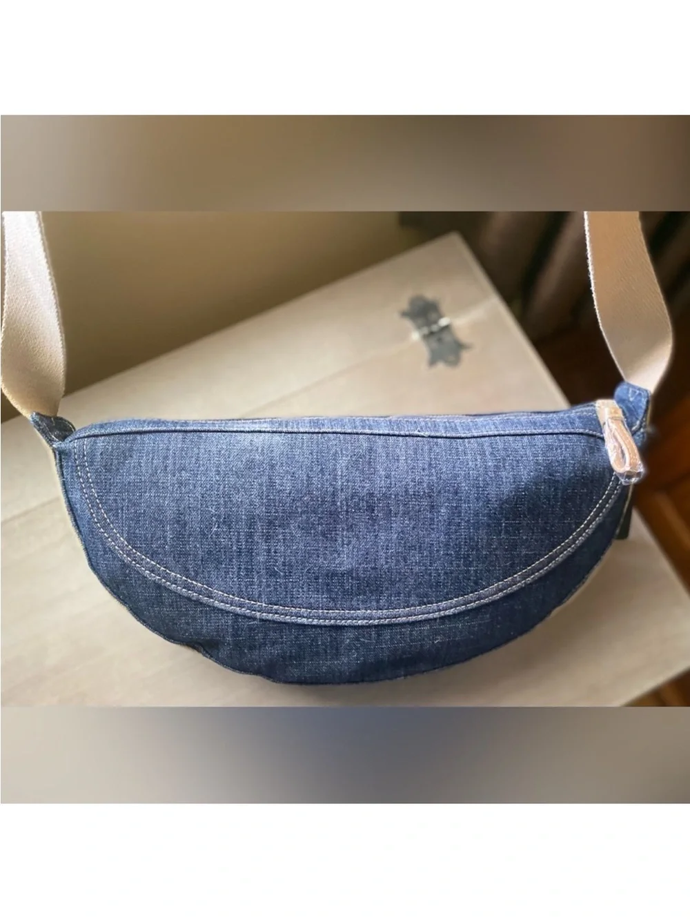 NWT True Religion Utility Hobo Denim Bag w/ Shoulder Crossbody Strap HorseShoe